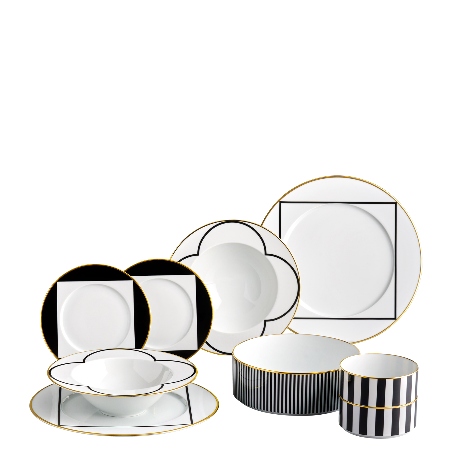 Geschirr-Set Dinner 9-tlg. – CA D´ORO zylindrisch