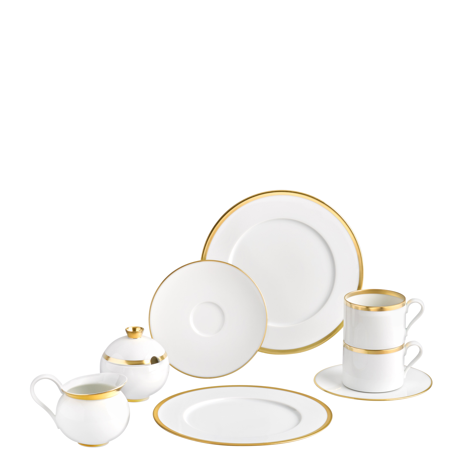 Geschirr-Set Kaffee 8-tlg. – TREASURE GOLD zylindrisch