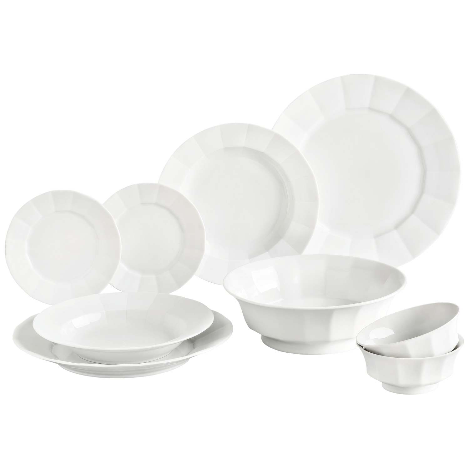 Geschirr-Set Dinner 9-tlg. - GRECQUE SATINIERT