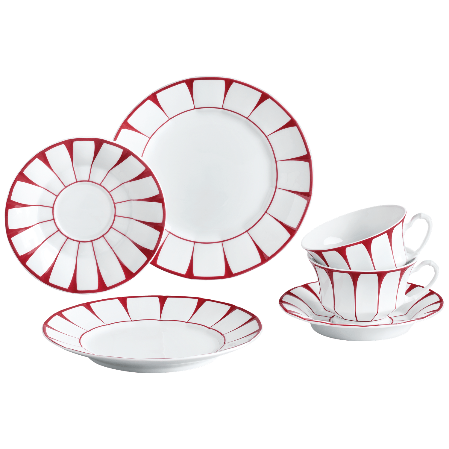 Geschirr-Set Kaffee 6-tlg. - ROUGE BORDEAUX