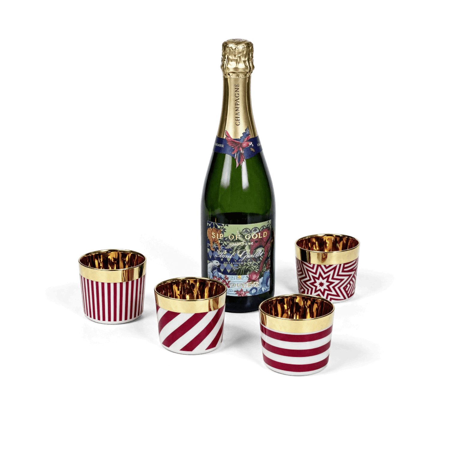 Champagne Set x RED POP Edition, 4 Goblets