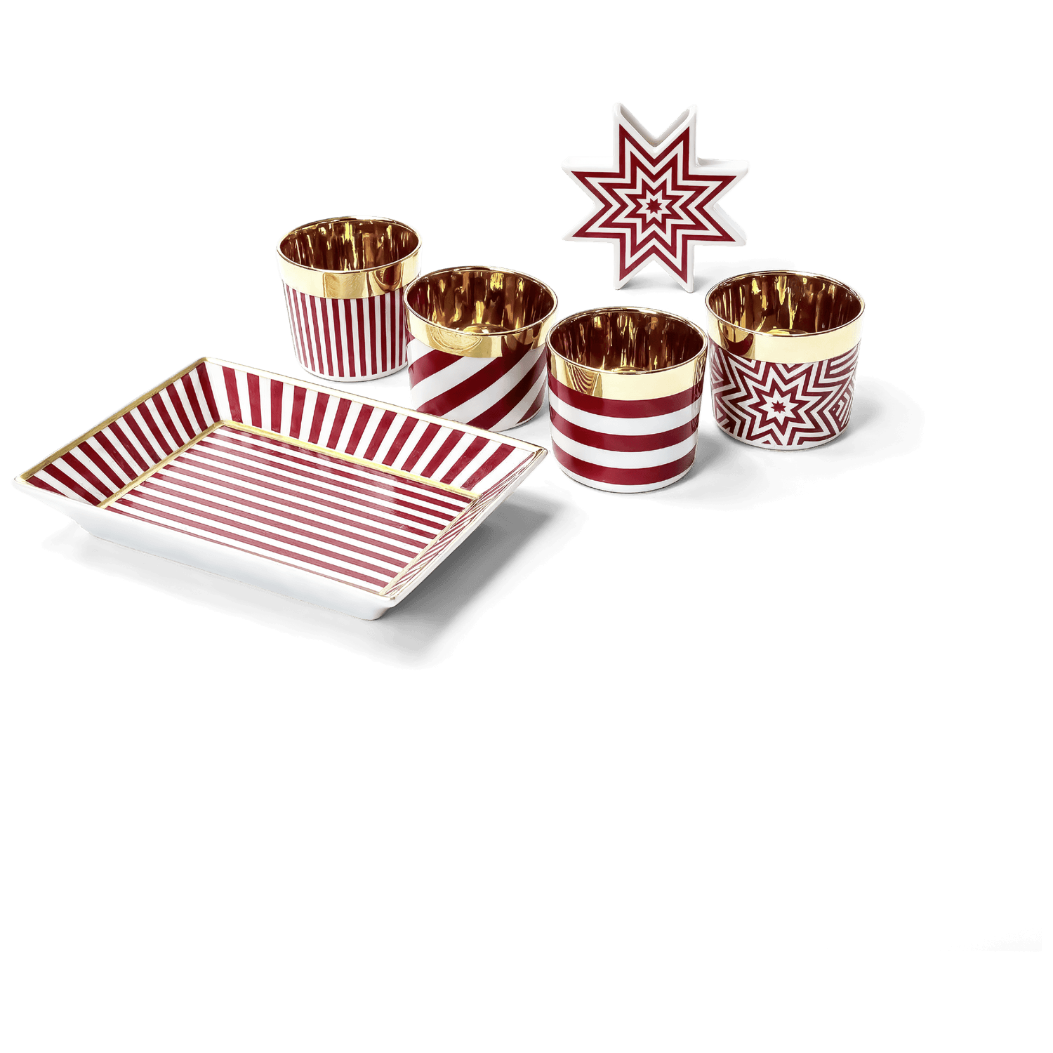 RED POP Set | Goblet, Vide-Poche, Porcelain Star