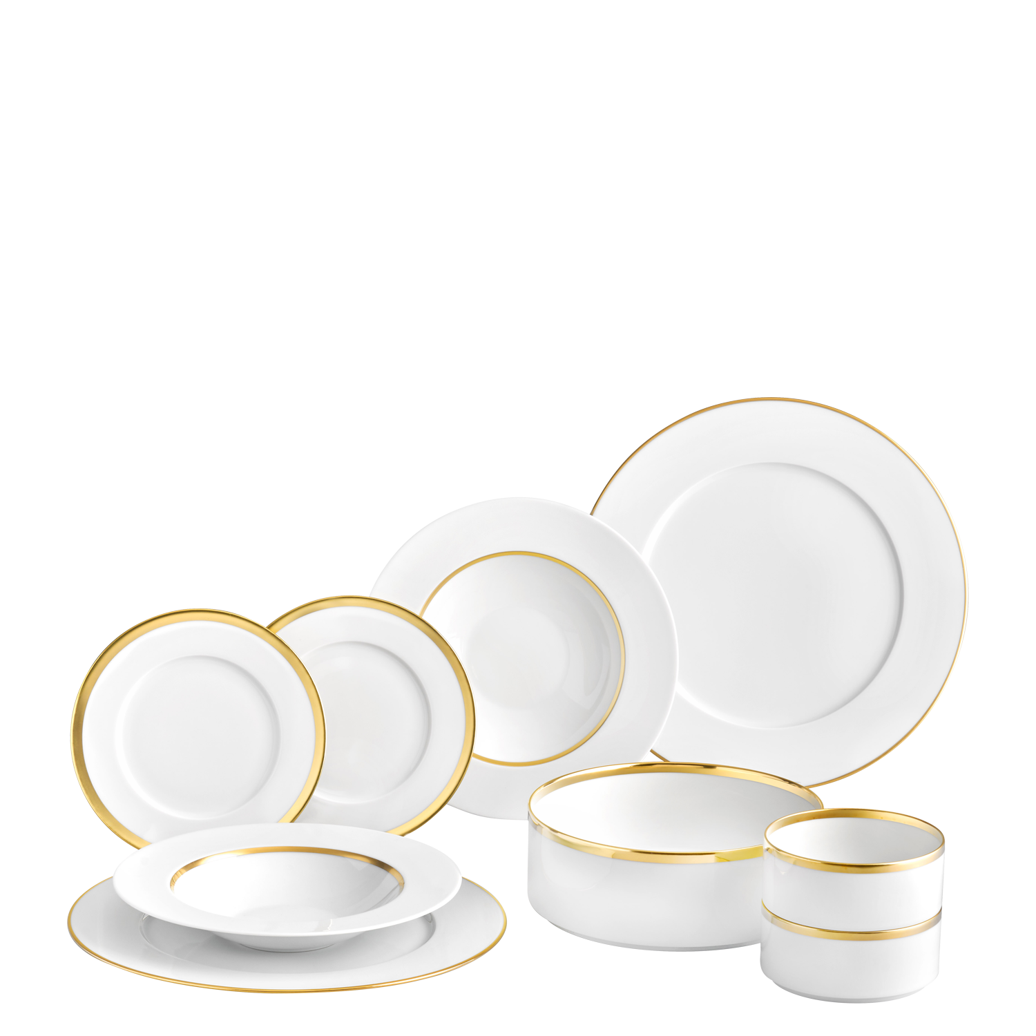Geschirr-Set Dinner 9-tlg. – TREASURE GOLD zylindrisch