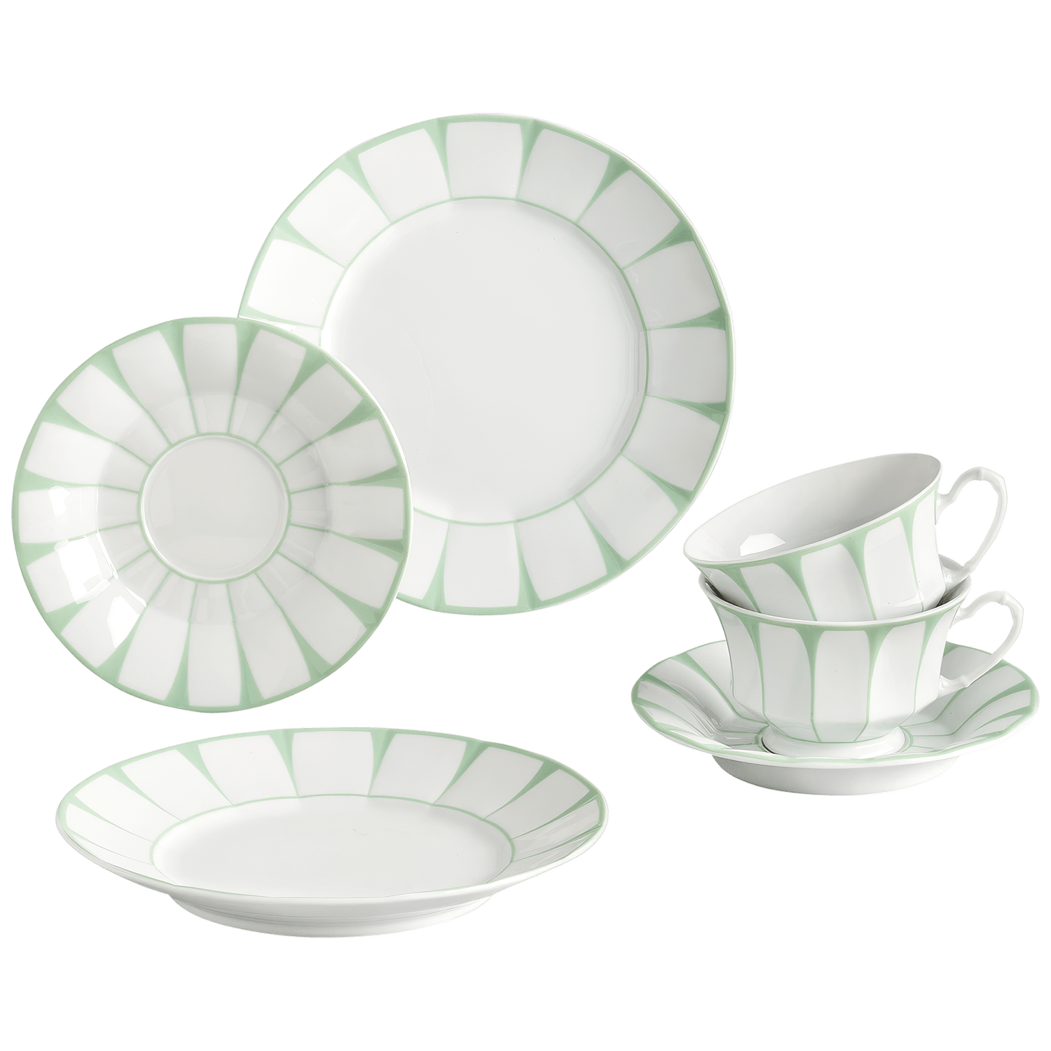 Geschirr-Set Kaffee 6-tlg. – VERT MENTHE