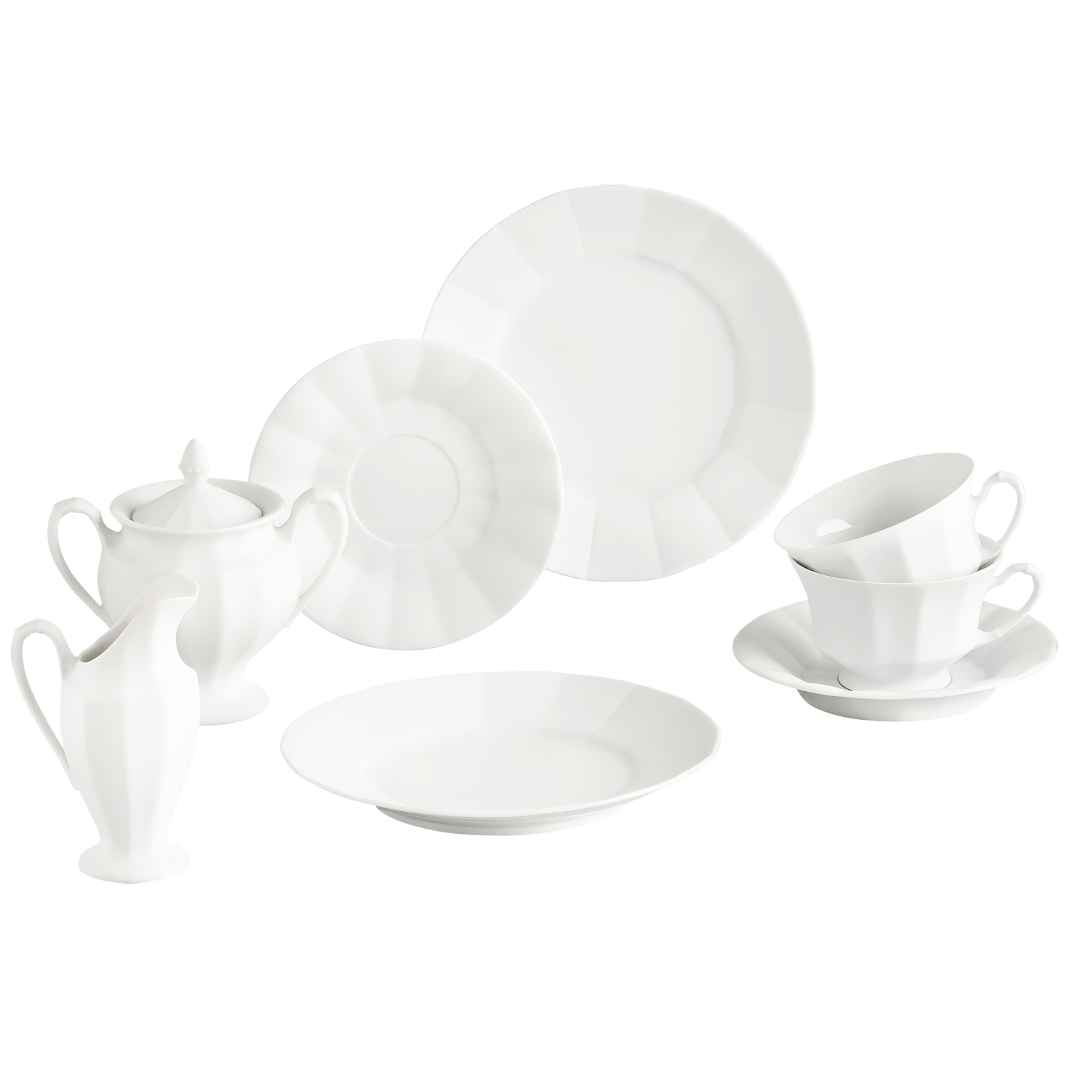 Geschirr-Set Kaffee 8-tlg. – GRECQUE SATINIERT