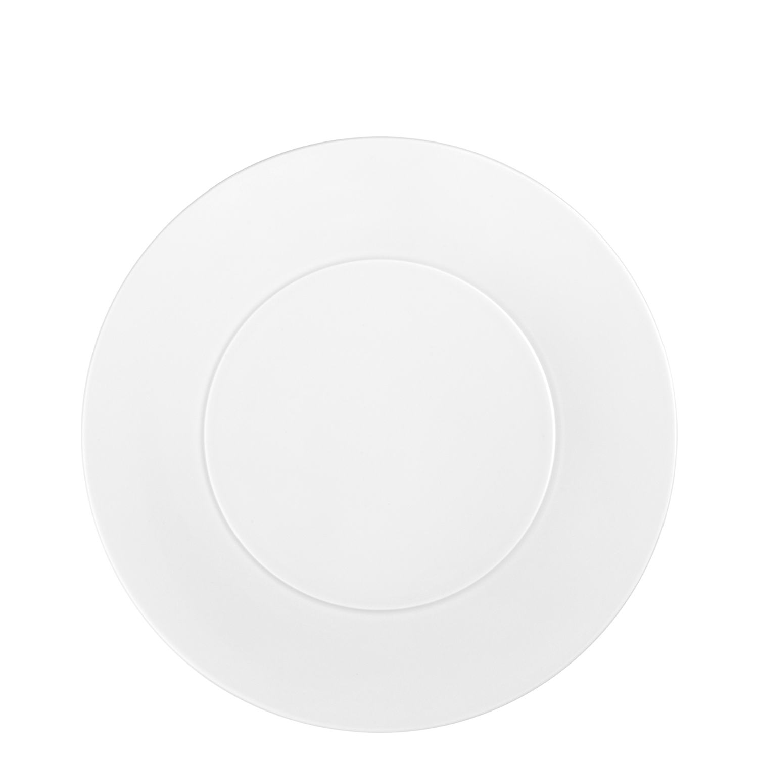 Weißer, minimalistischer Porzellanteller liegt flach auf einem neutralen Hintergrund. Fürstenberg Porzellan. Weißer, minimalistischer Porzellanteller liegt flach auf einem neutralen Hintergrund. Fürstenberg Porzellan.
