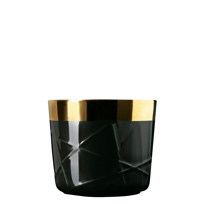 Champagne goblet black, rod embossed 