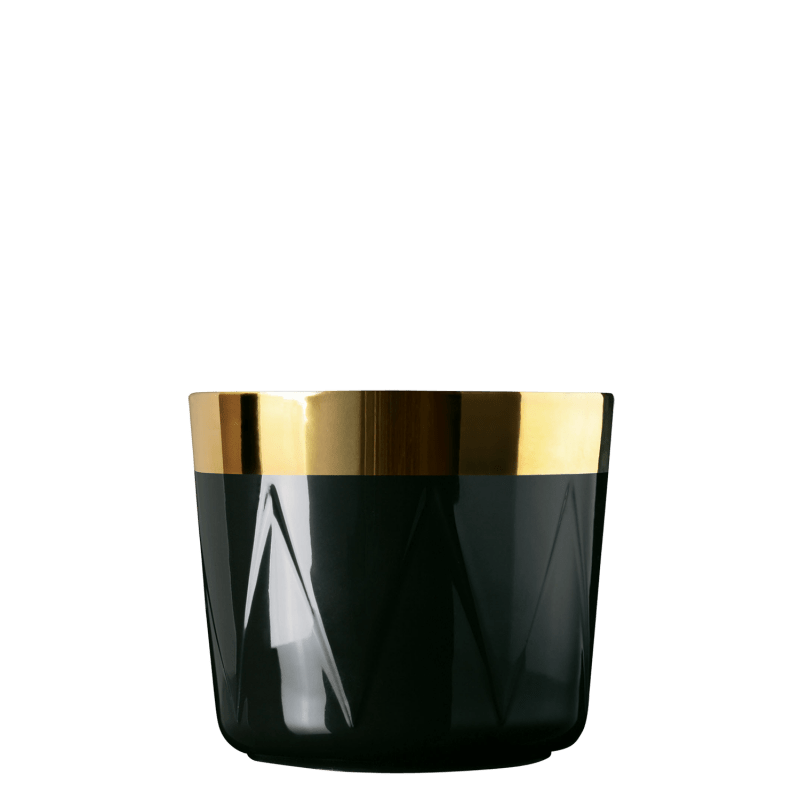 Champagne goblet black, drum-pattern relief 