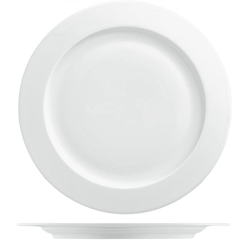 Rimmed dinner plate 