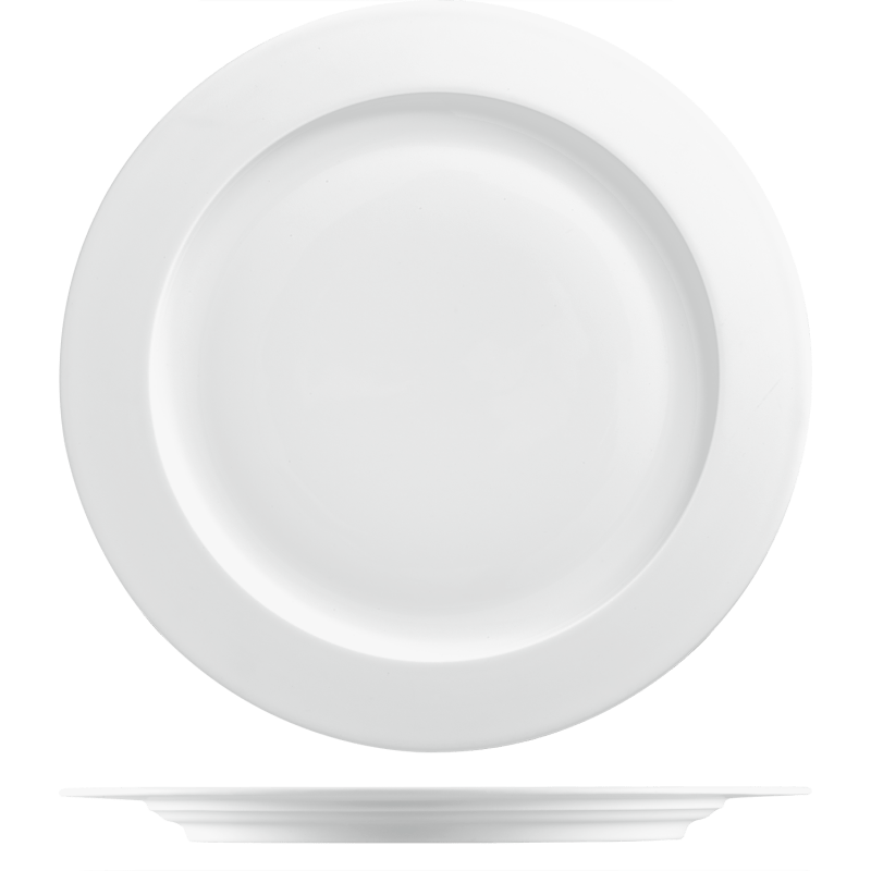 Rimmed dinner plate 