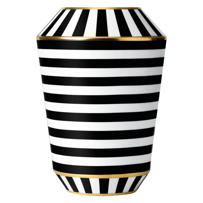 Vase LUNA, black/gold 